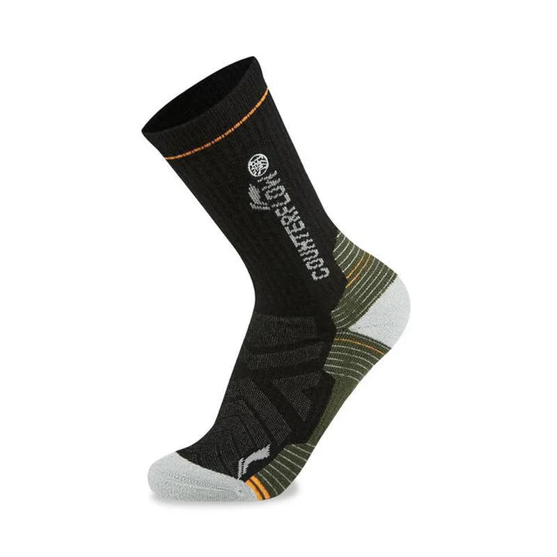 ស្រោមជើងកីឡា Li-Ning សម្រាប់បុរស និងស្ត្រី ទំហំ 22-28 សង់ទីម៉ែត្រ មានស្រទាប់ការពារ ទន់ និងស្រួលដកដង្ហើម AWSV187