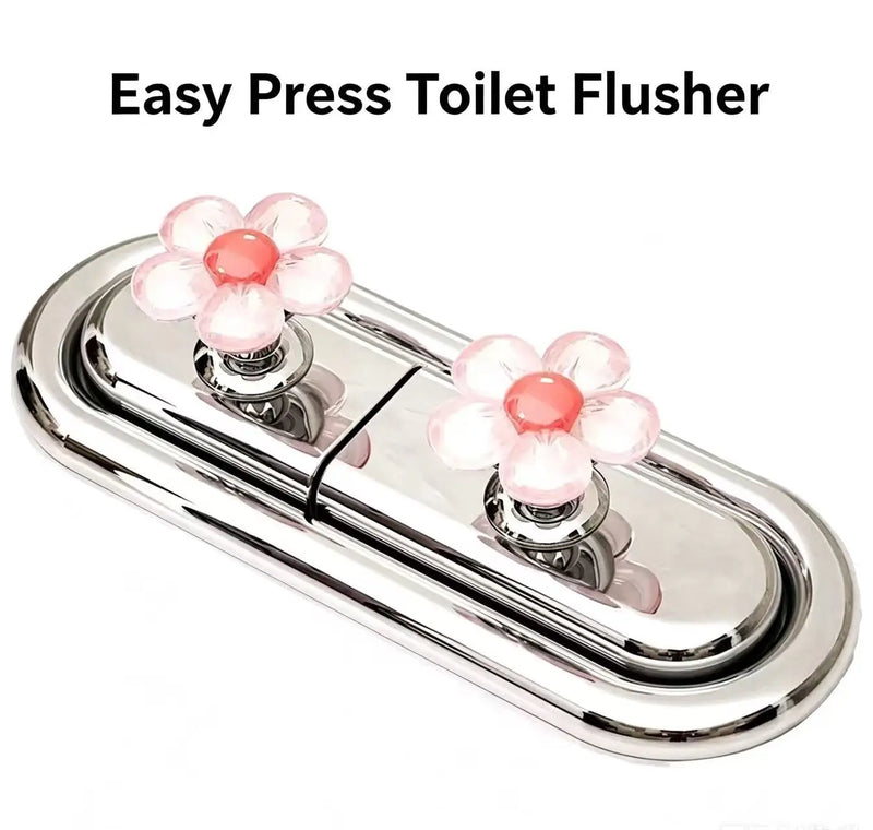 Cute Flower Toilet Press, Long Nail Nail Nail Art, Creative Bathroom Water Tank Flush Switch Button