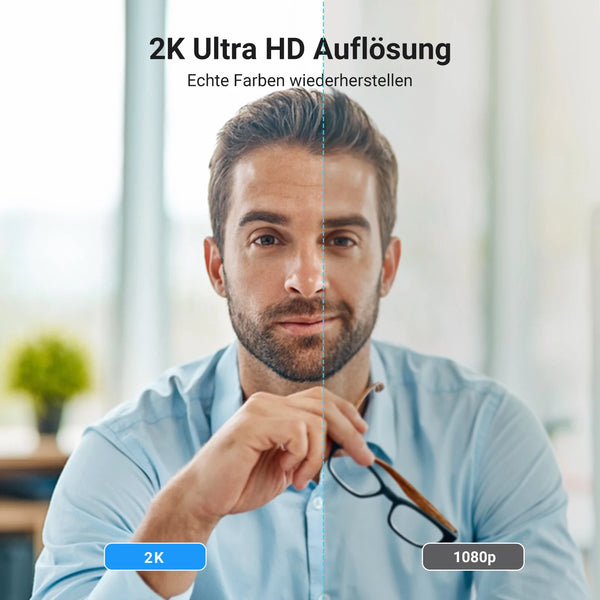 កាមេរ៉ាបណ្ដាញ UGREEN USB Webcam 2K HD Mini Webcam សម្រាប់កុំព្យូទ័រយួរដៃ កាមេរ៉ាបណ្ដាញ មីក្រូហ្វូនពីរ សម្រាប់ YouTube Zoom Video Calling 30fps