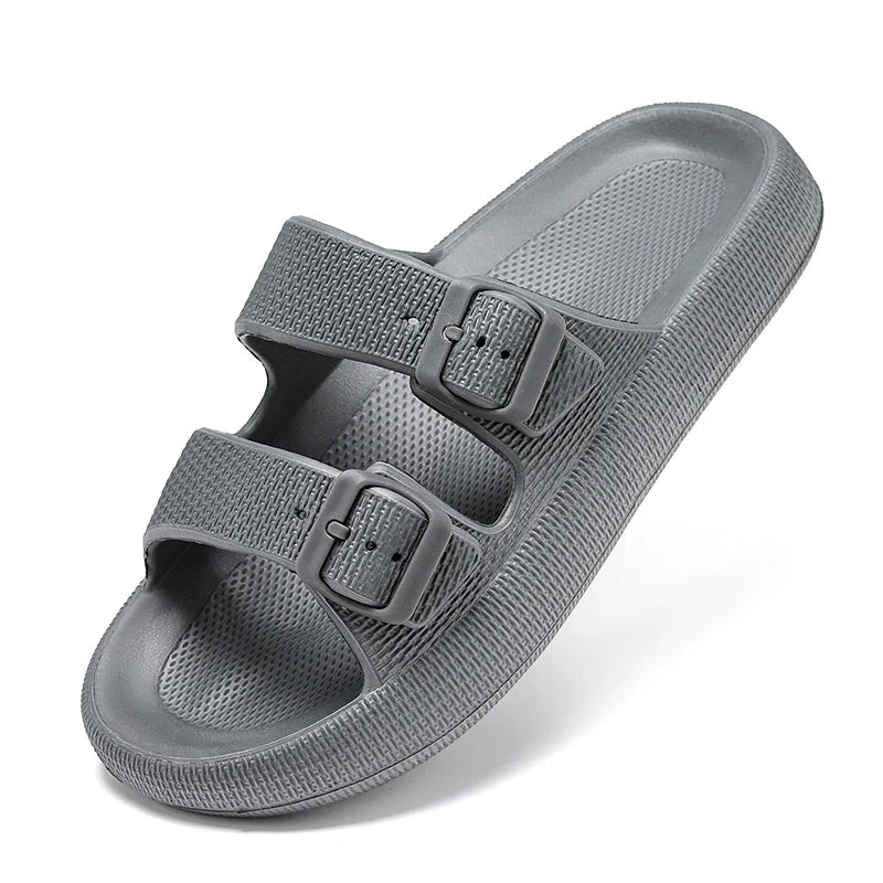 Summer Unisex Adjustable Slides Slippers Men Women Thick Sole Bottom Platform Slippers EVA Anti Slip Slippers Big Size 47 48 49