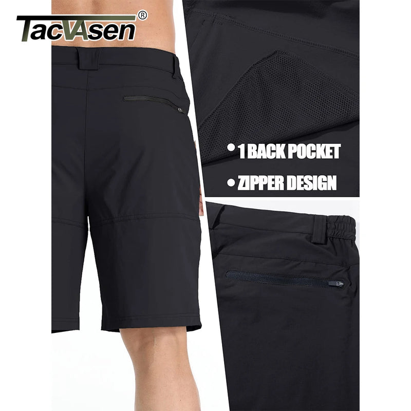 TACVASEN Hiking Cargo Shorts Mens Lightweight Quick-Dry Water-resistant Short Pants with Multiple-pockets Summer Shorts for Men