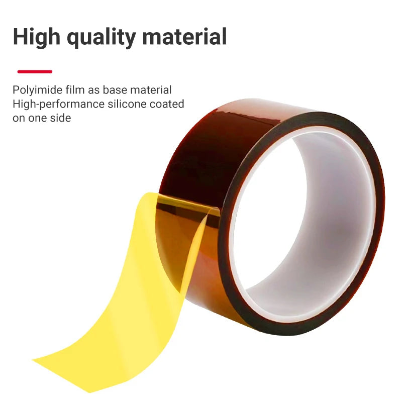 DIVEDEER 3D Printer Parts High Temperature Resistant Heat BGA Kapton Polyimide Insulating Thermal Insulation Adhesive Tape