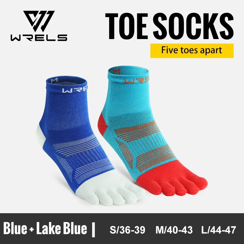 WRELS Toe Socks for Men and Women Athletic Hiking Toe Socks Soft Comfortable and Moisture Wicking Quick-Dry Five Toe Socks