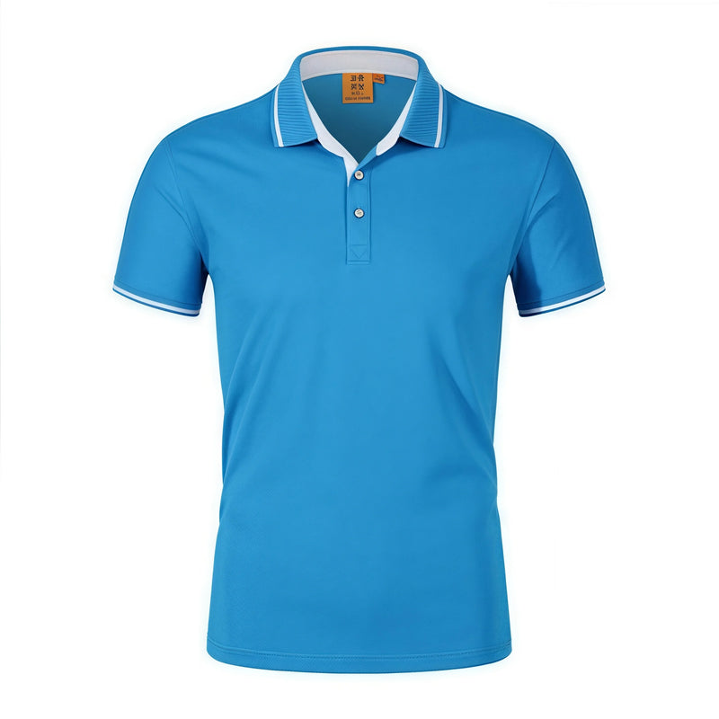 Ice Silk Short Sleeve T-Shirt Summer Work Uniform Logo Printed  Team Culture Polo Shirt  Fashion for Men and Women