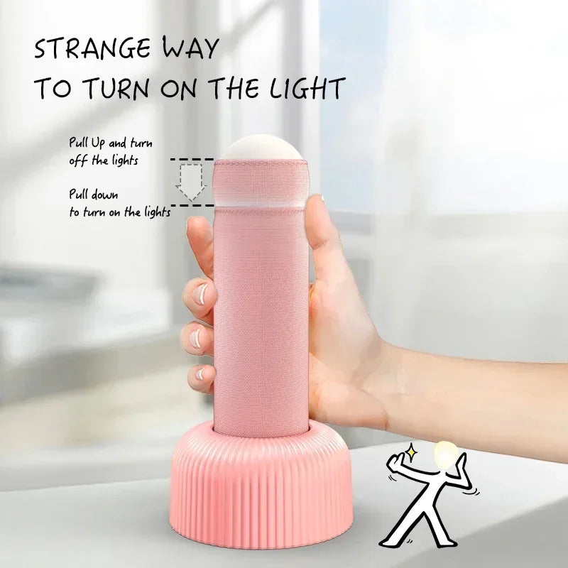 LED Funny Night Light Table Hand Pull Night Lamp Rechargeable Hand Pull Switch Atmosphere Table Lamp for Creative Birthday Gift