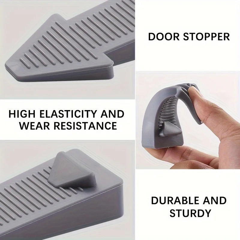 1/2pcs Heavy-Duty Plastic Door Stoppers for Bottom of Door on Floor, Stackable Adjustable,Prevents Drafts,Highquality Material ﻿