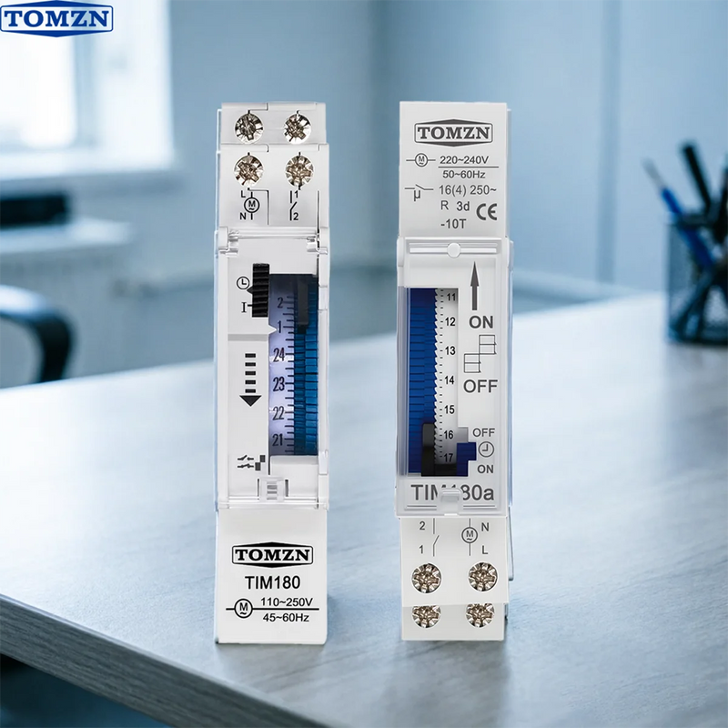 Programmable Relay24-Hour Mechanical Timer Switch 110V–220V 16A DIN Rail Battery-Free for Pump / Motor / Oxygenerator