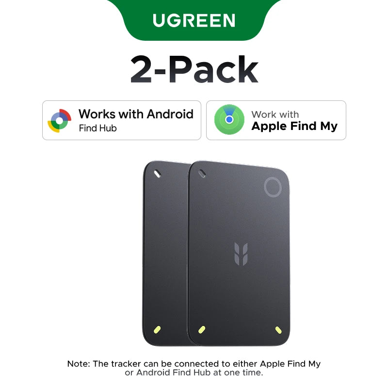 UGREEN FineTrack Slim Duo Smart Item Tracker Dual System Compatible with iOS Android Global Tracking 5 Years Bluetooth Finder