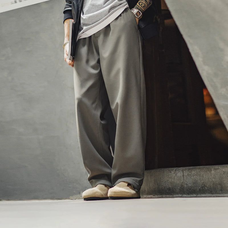 ខោបុរស Maden Easypants មានស្រទាប់ក្រណាត់រោមចៀម ជើងត្រង់ ខោក្រៅផ្ទះការពារទឹកជ្រាប មានខ្សែចងសម្រាប់រដូវស្លឹកឈើជ្រុះ រដូវរងា