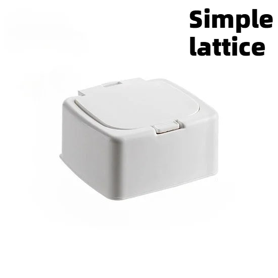 1pc Desktop Storage Box with Mini Lid and Pop-up Window,Swab,toothpick,Cosmetics,rubber bands,Student Miscellaneous Sorting Box