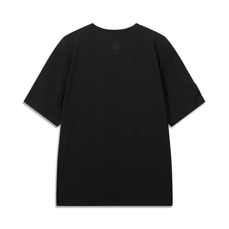 អាវយឺតបុរស Li-Ning Wade 59% Polyester 41% Elastane រាងរលុង កមូល អាវ LiNing ដៃខ្លី AHSW397