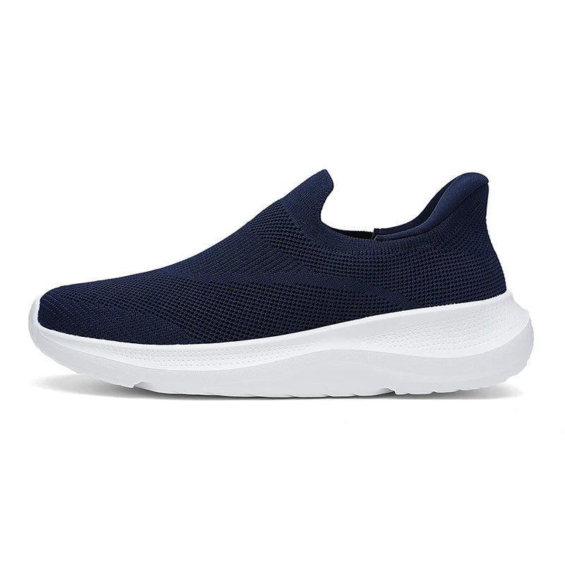Breathable Knit Slip on Platform Walking Shoes Sports Lightweight Non Slip Cushion Casual Sneakers for Men Women High Quality
