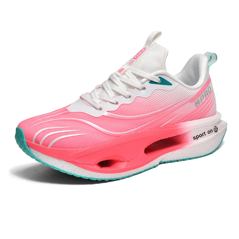 Men Women Carbon Racing Running Shoes Four Seasons New Breathable Lightweight Outdoor Casual Sneakers Couple Speed Sports Shoes