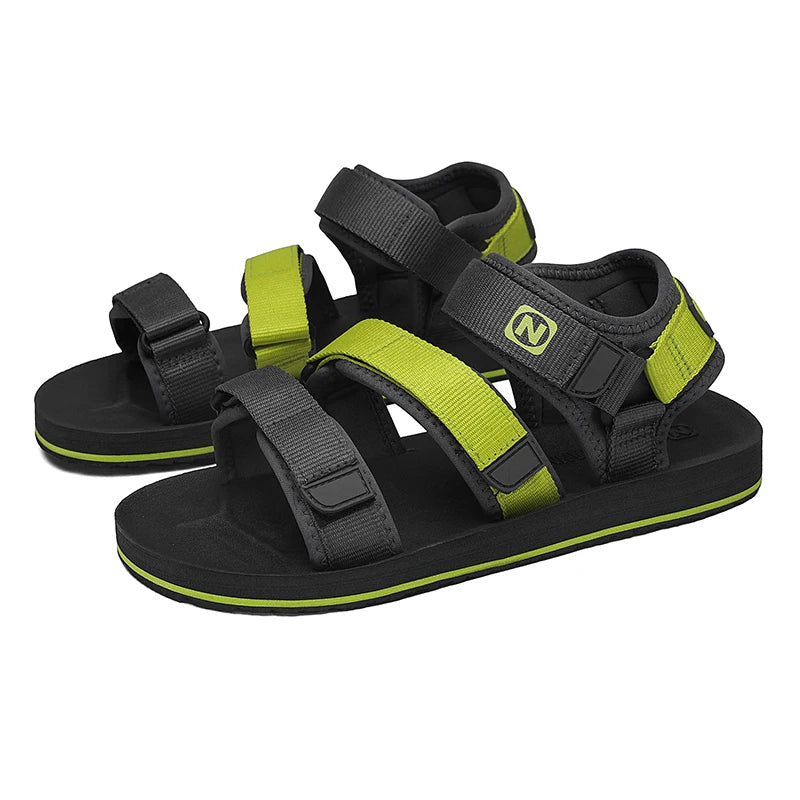 Mens Gladiator Sandals Adjustable Open Shoes Rome Style Summer Casual Flat Sandal Breathable Hook&Loop Plus Big Size 50 51 52