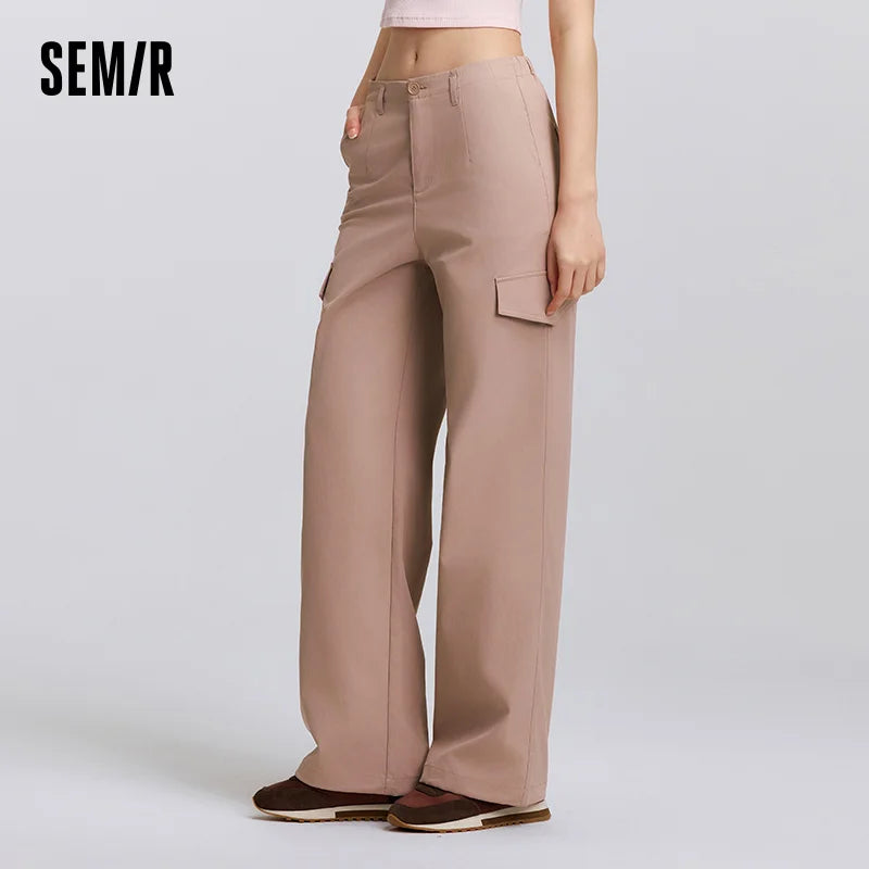 Semir Cargo Pants Women 2026 Spring Ins Trendy Streetwear Wide Leg Casual Comfortable Versatile Long Trousers