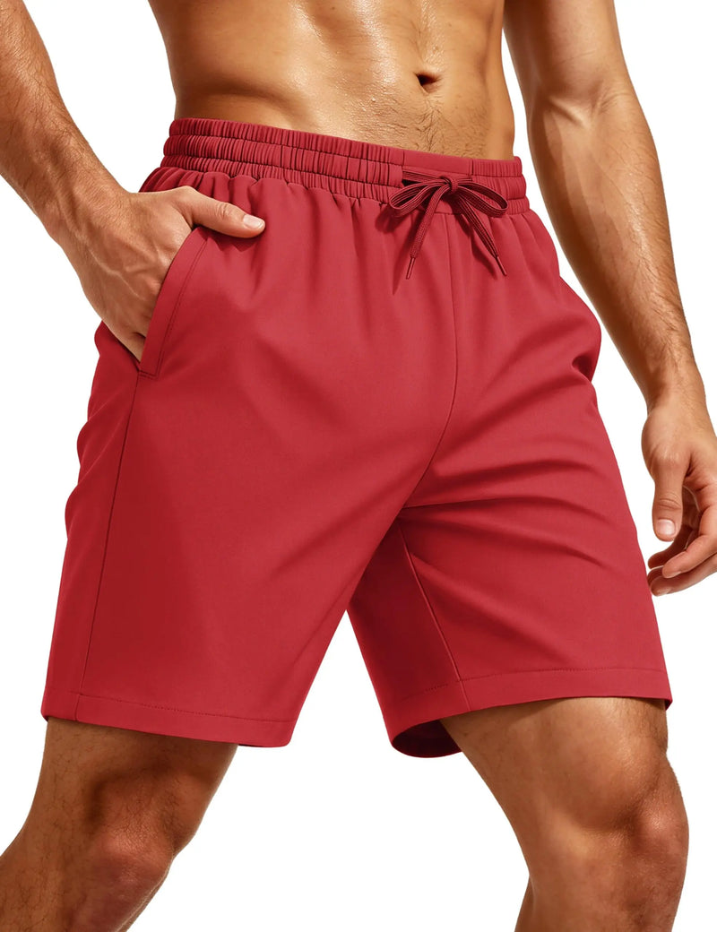 TACVASEN Men's Athletic Running 7 Inch Shorts Quick Dry Workout Gym Shorts With Pockets Performance Sports Bottoms Hiking Men