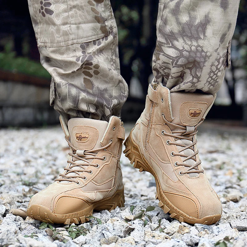 Men's outdoor combat boots four seasons breathable jungle professional protective tactics training boots casual sneakers boots