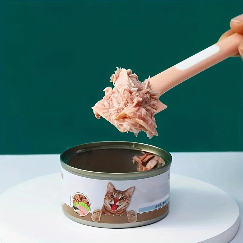 1pc Cat Food Scoop with Paw Design - Heat-Resistant, Ergonomic Spoon for Wet Food, Ideal for Indoor Cats, Cat Food Scoop.