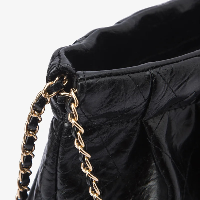 Semir Bag Single Shoulder Bag Women Design Sense Pleated Diamond Chain Bag Elegant Large Capacity Handbag