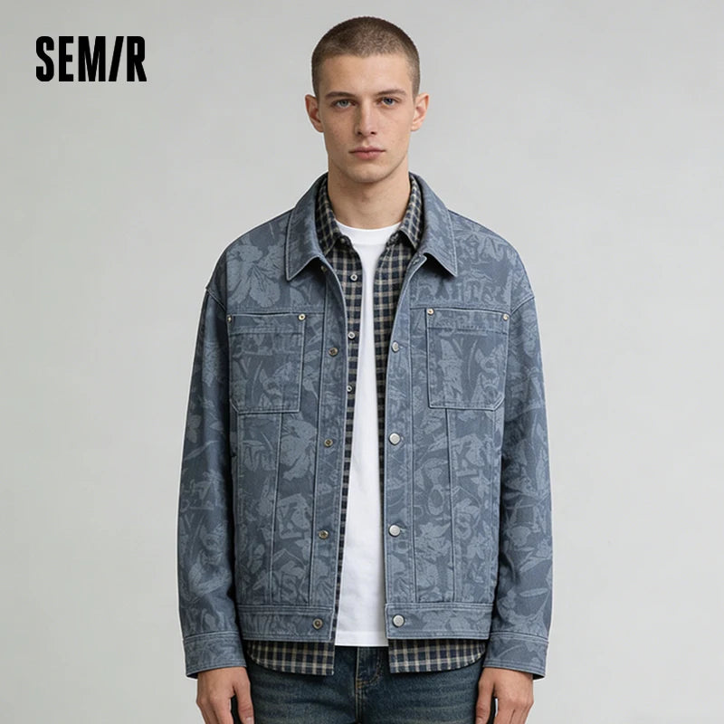 Semir Classic Jacket Men Spring Lapel Fleece Commute Basic Versatile Slightly Loose Structured Silhouette Casual Top