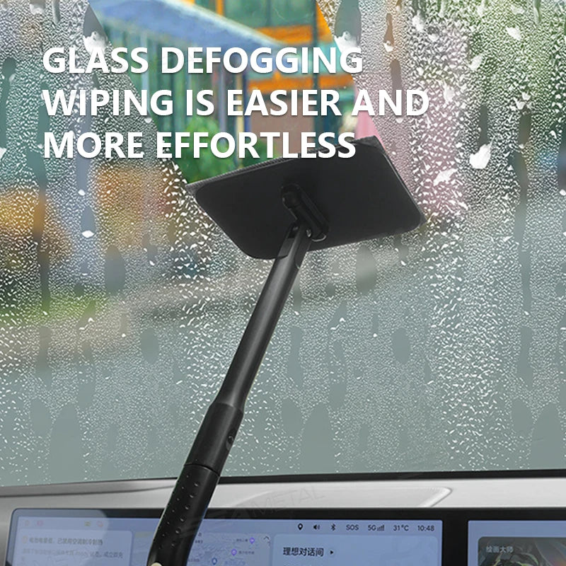 SEAMETAL Car Windshield Glass Wiper Set Auto Window Cleaning Defogging Brush Water Scraping Tool Reusable Pad Car Accessories