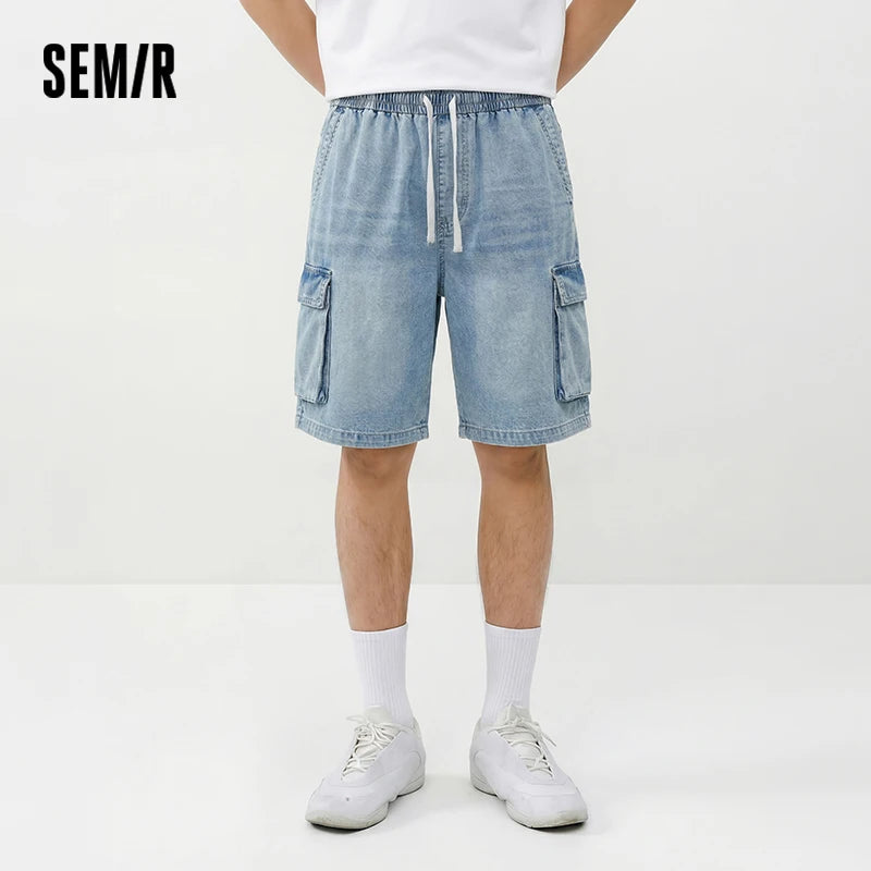 Semir Mens Denim Shorts 2026 Loose Workwear Style Lightweight Casual Outdoor Soft Daily Wear