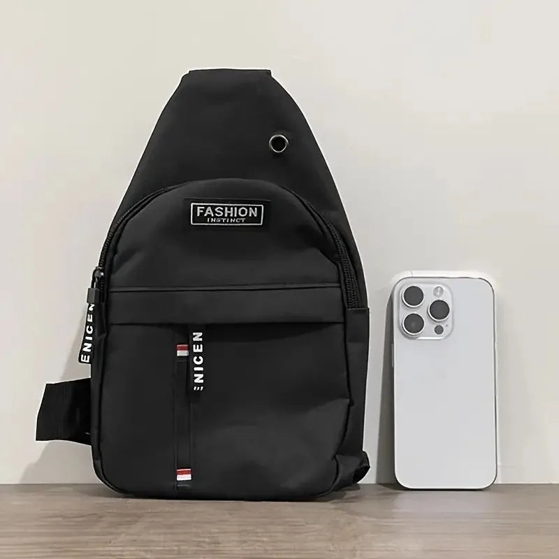 1pc Men's Crossbody Chest Bag Large-capacity Multifunctional Backpack for Travel Sport Camping Phone Charging Sling Bag.