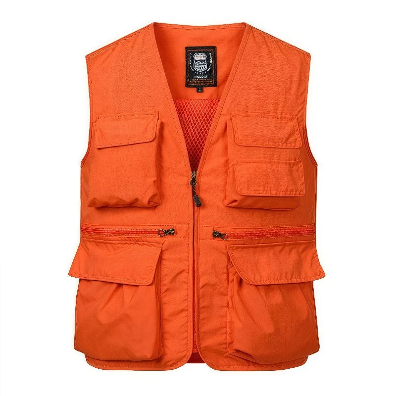 Multi-pocket Breathable Outdoor Fishing Vest Outdoor Casual Fashionable Versatile Men's Sleeveless Top Comfortable Fit