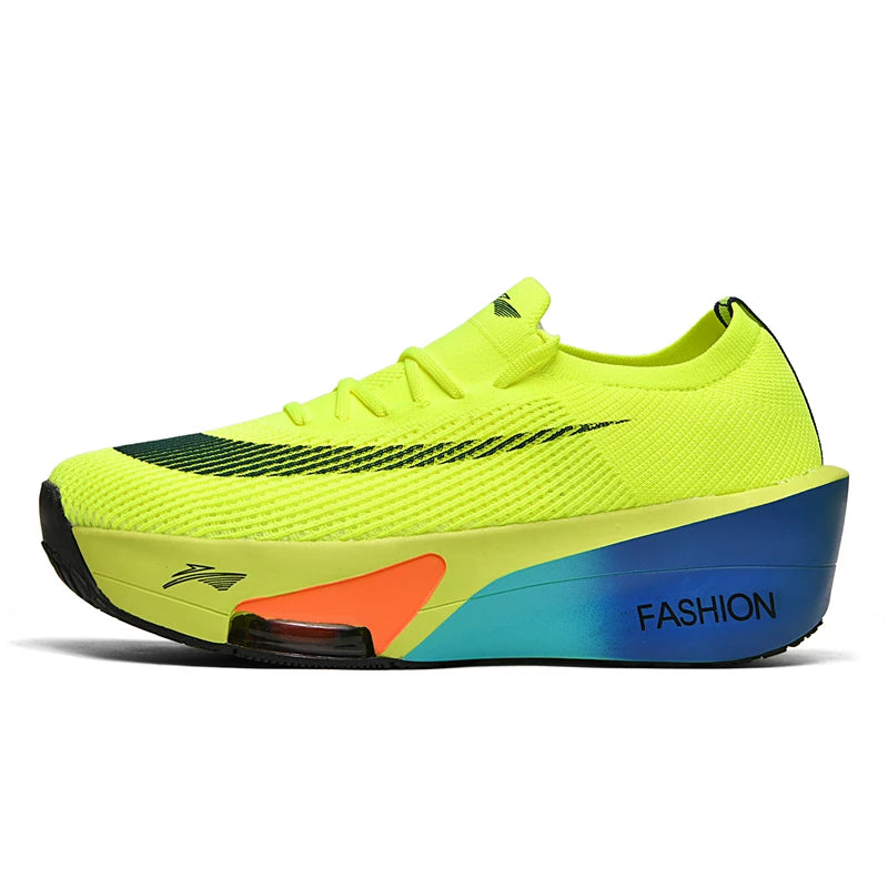 Unisex Sports Shoes Casual Light Mesh Breathe Fashion Lace Up Running Shoes 2026 New Flat Bottom Anti Slip Rebound Fitness Shoes