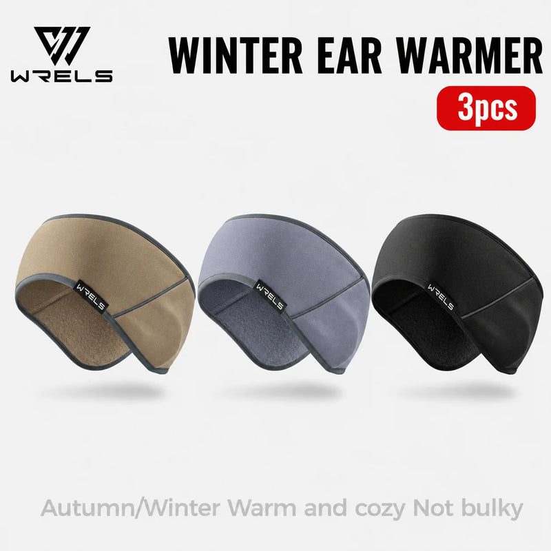 WRELS Ear Muffs Fleece Thermal Ear Covers Headband Reflective Windproof Winter Outdoor Men Women Running Ski Cycling Ear Warmer