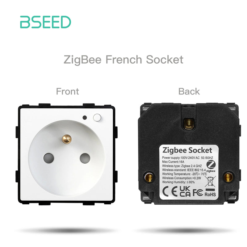 BSEED Zigbee Touch Switch Function Part Glass Panel Only Smart Dimmer Curtain Switch DIY Part Zigbee Socket Parts With Neutral