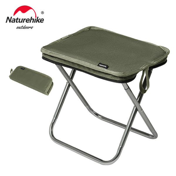 Naturehike Camping Chair Outdoor Lightweight Aluminium Folding Portable Fishing Stool Thickening Sponge Hiking Stool Seat Chairs