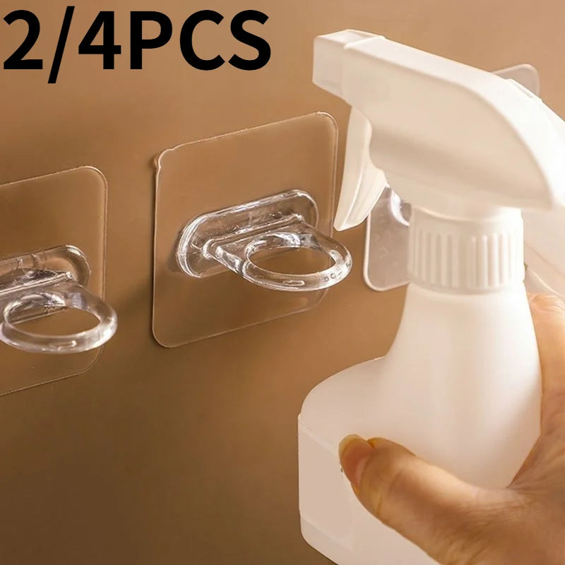 2/4pcs Practical Transparent Duty Adhesive Hooks.Multi-Functional Wall Mounted,Durable,Easy Installation.self-adhesive hooks