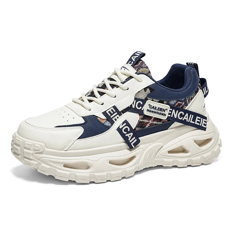 Chunky sneakers four seasons men's breathable light soft sole comfort outdoor running sports shoes fashion casual walking shoes