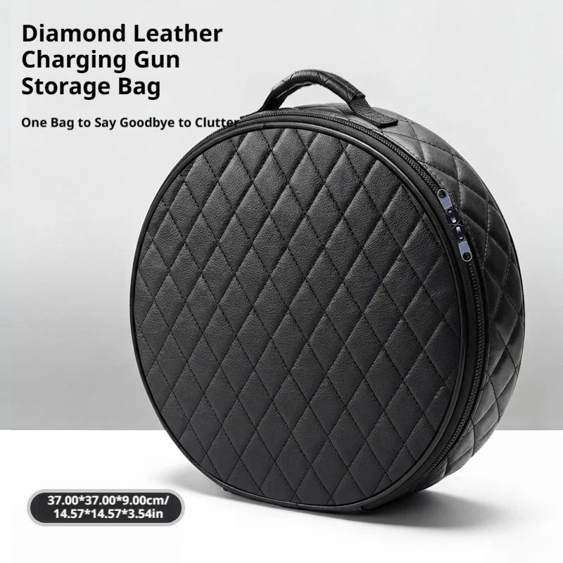 SEAMETAL Electric Car Charger Box Waterproof Car Rechargeable Gun Organizer Tool Storage Bag Handbag for Car Charging Cable Case