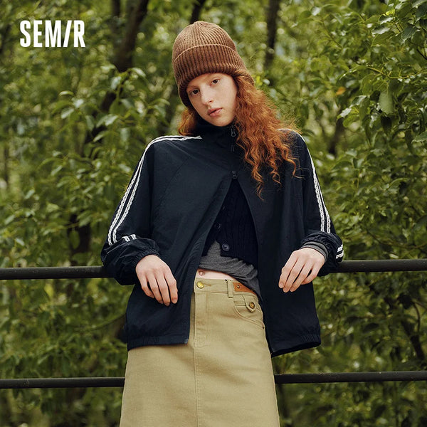 អាវក្រៅ Semir សម្រាប់នារី រចនាបថប៉ាក់ កអាវធំ ស្ទីលកីឡា ផ្អែម ត្រជាក់ ស្លៀកប្រចាំថ្ងៃ 2026
