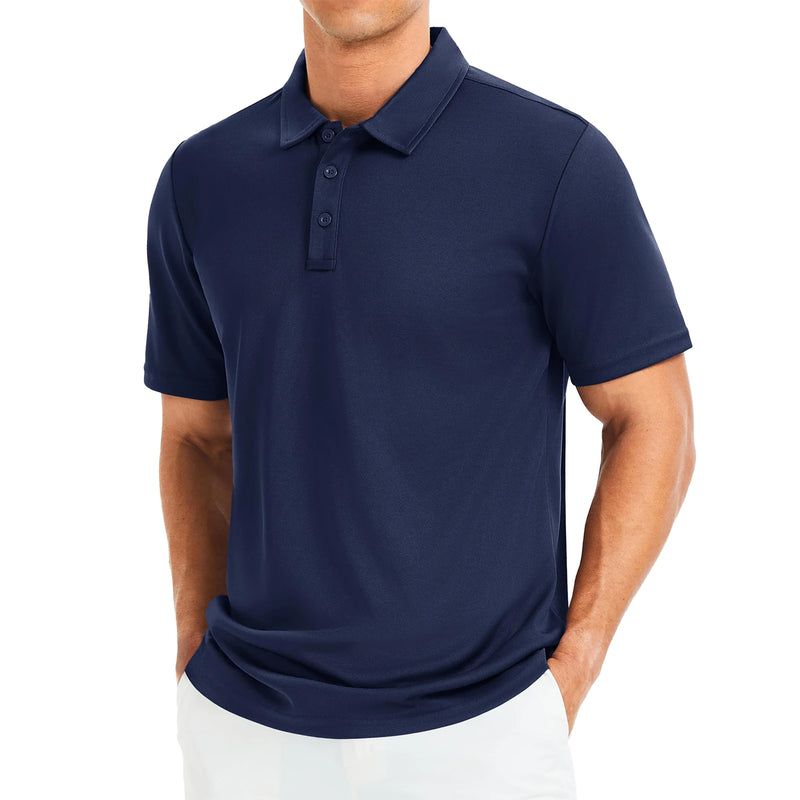 TACVASEN Men's Quick Dry Lightweight Polo Shirts Short Sleeve Golf Collared Moisture Wicking Athletic Performance Casual Polos