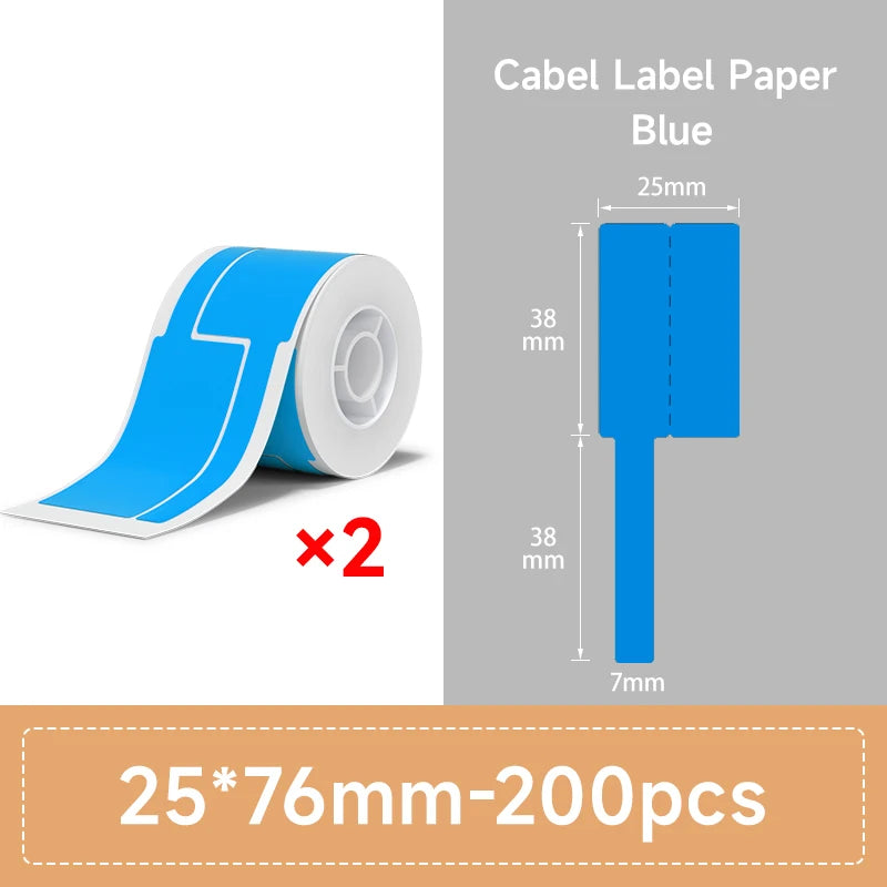 1 Roll Niimbot Cable Label for B1 B21 B3S B31 B4 Color Self-adhesive Self-adhesive Sticker for Communications