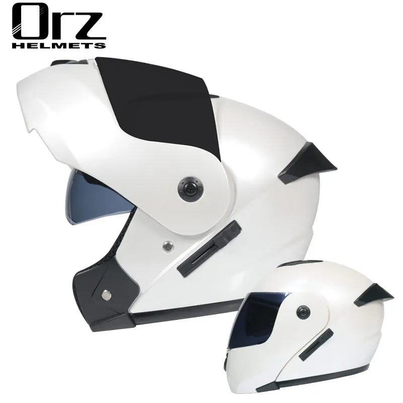 High Quality Motorcycle Helmet Dual Lens Flip Racing Helmet Men's Knight Head Protector DOT Approved