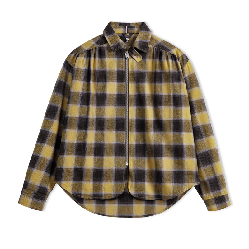 អាវ បុរស Maden បែប Retro Plaid អាវ កប្បាស មាន ខ្សែ រ៉ូត ជាមួយ កអាវ បើក ចុះ សម្រាប់ រដូវផ្ការីក និង រដូវស្លឹកឈើជ្រុះ