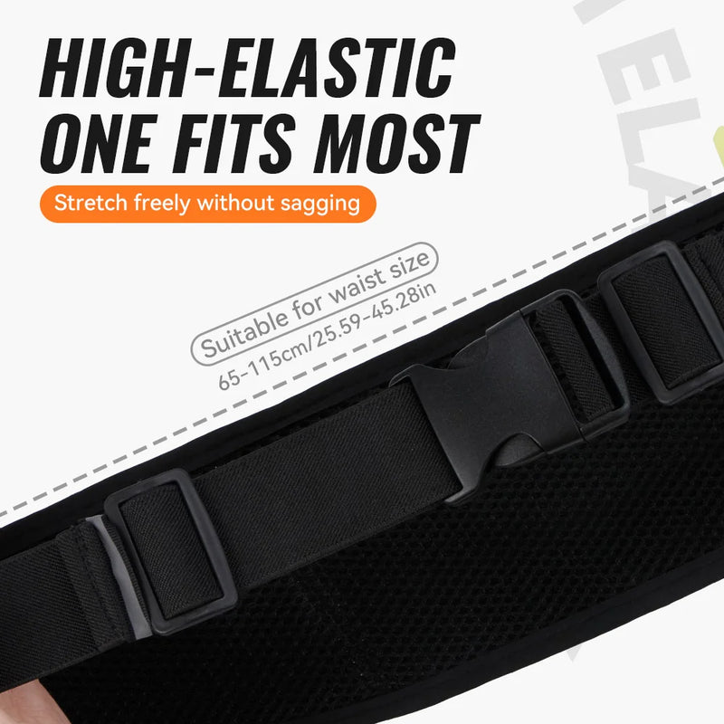 WRELS Outdoor Waterproof Invisible Sports Waist bag Belt Fitness Professional Multifunction Slim Running Belt for Hiking Travel