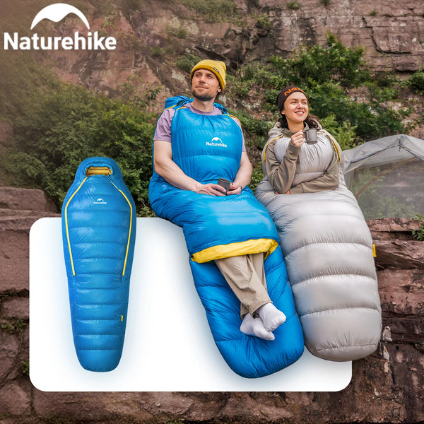 Naturehike 2026 Double zip -16℃ SnowBird Base 20D Mummy Ultralight Duck Down Sleeping Bag Portable Hiking Camping Sleeping Bag