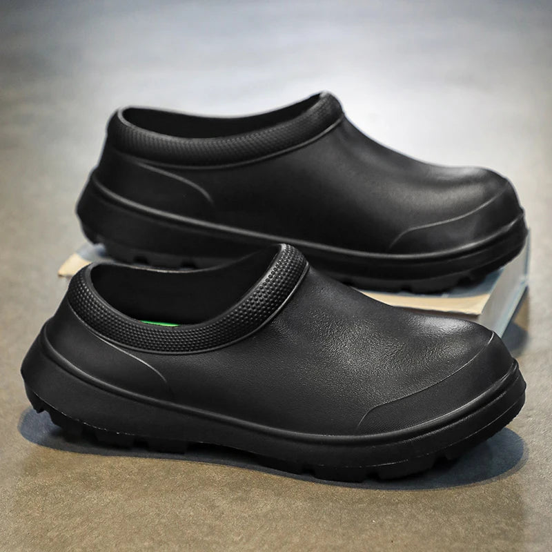 Hotel Chef Shoes Four Seasons Waterproof Non-Slip Oil-Proof Kitchen Work Shoes Light Outdoor Men's Casual Labor Insurance Shoes
