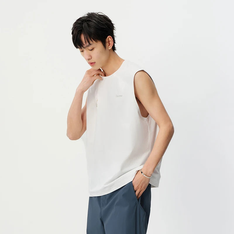 Semir Men Tank Top Quick Dry UV Protection Color Block Print Crew Neck Knit Tank 2026
