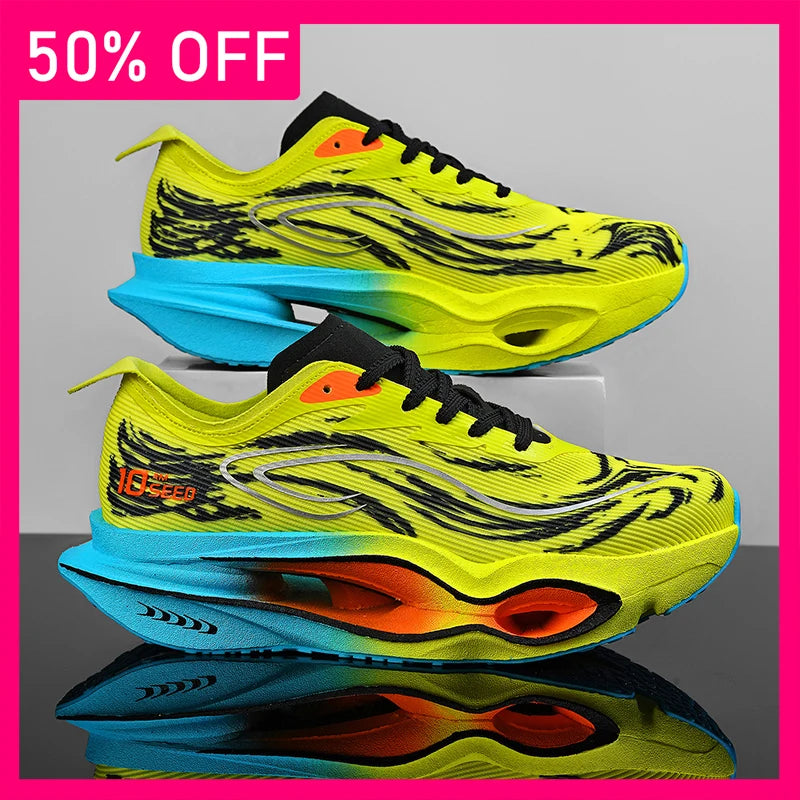Unisex Sports Shoes Hollowed Out Soft Sole Anti Slip Rebound Shock-absorbing Training Shoes Marathon Running Light Fitness Shoes
