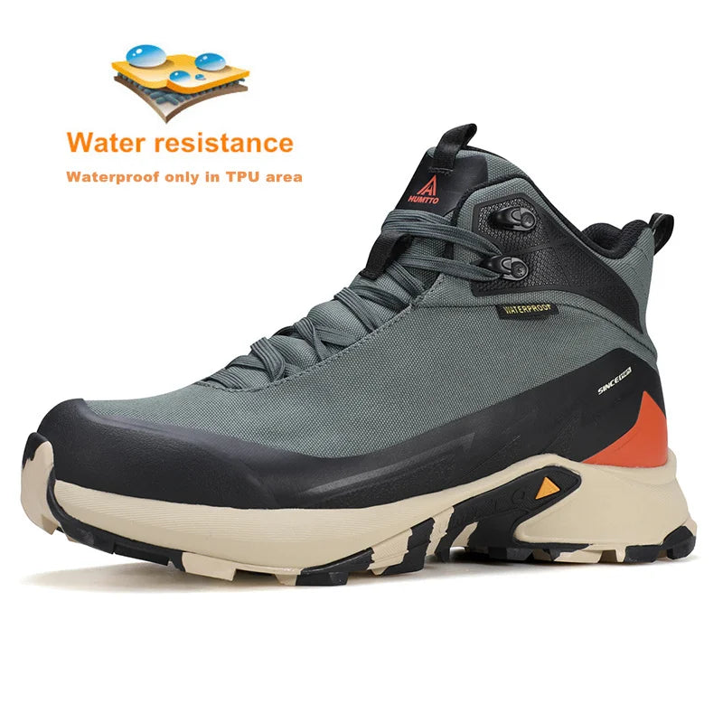 HUMTTO Waterproof Hiking Shoes Breathable Designers Trekking Boots Men's Non-slip Sports Shoe Outdoor Climbing Sneakers for Man