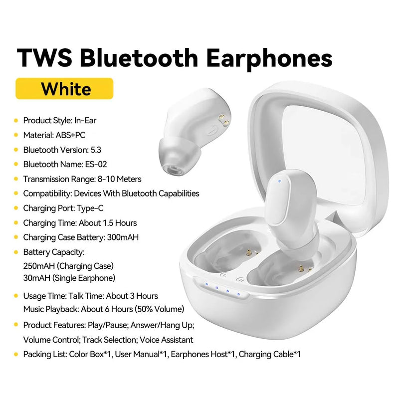 Essager TWS Bluetooth5.3 Earphone Noise Cancelling Earbuds True Wireless Stereo Sports Headset  In-Ear Handsfree With Microphone