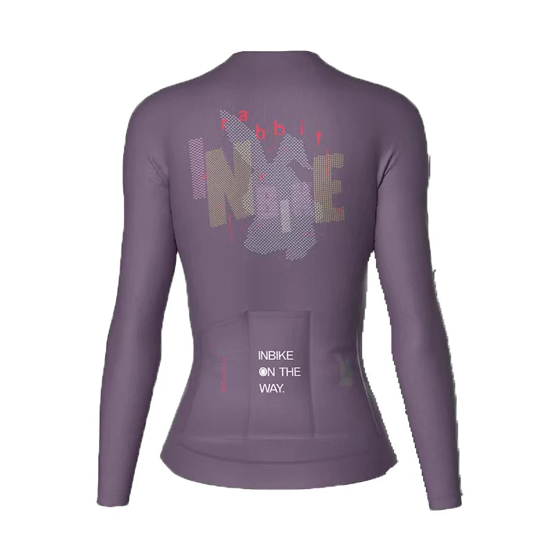 INBIKE Women's Cycling Jersey Long Sleeved Biking Clothing Bicycle Top Shirts Road Mountain MTB Jersey for Women with Pockets