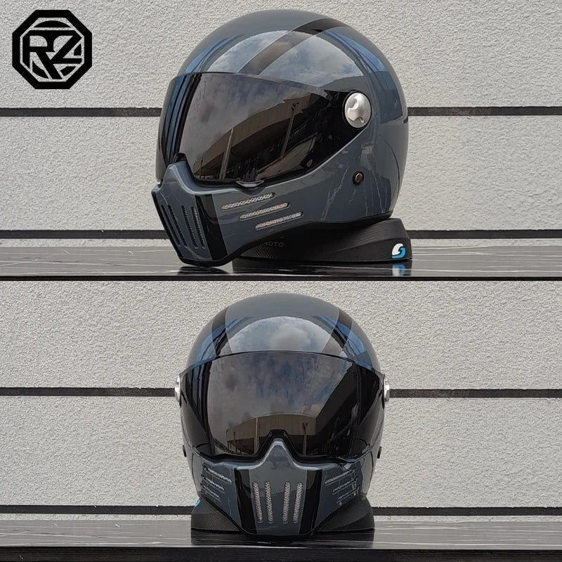 Retro motorcycle helmet ABS Light cruiser full coverage helmet for men and women DOT approved