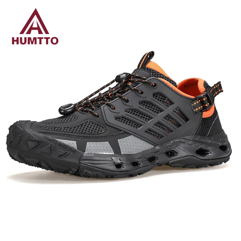 HUMTTO Summer Sneakers Men Breathable Trekking Shoes for Men's Luxury Designer Anti-slip Sports Outdoor Water Hiking Sneaker Man